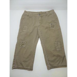 BKE Casuals Trixie Brown Capri Crop Pants Size 28